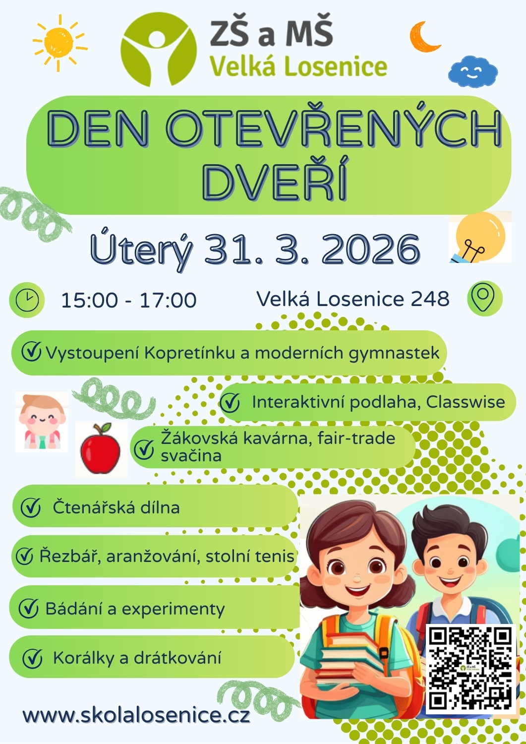 Den otevřených dveří v úterý 31. 3.